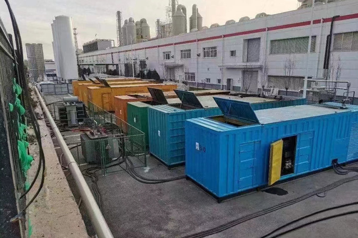 梁子湖发电机租赁施工现场
